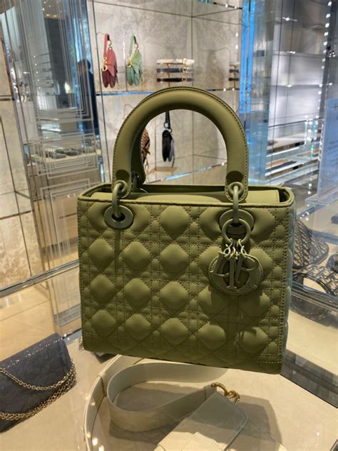 green bag dior|green lady dior bag.